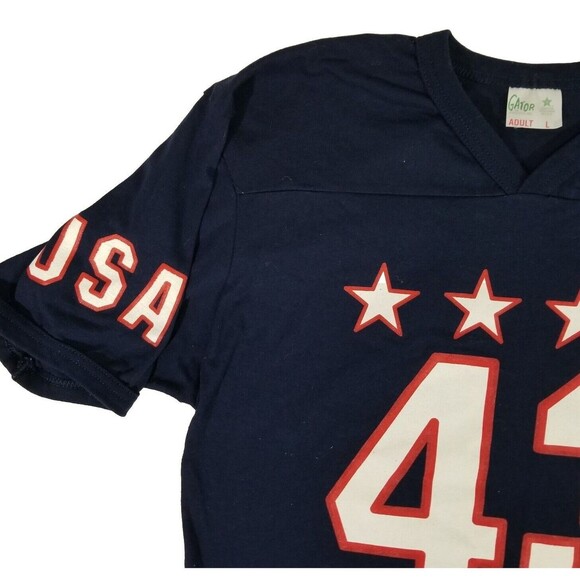 President George W Bush #43 Jersey Style T-Shirt by Gator Adult L USA Made 2000 - Picture 6 of 7